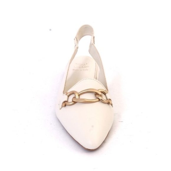 WOz 3020a White Leather Open-Toe Slides Sandals Shoes - Picture 7 of 8